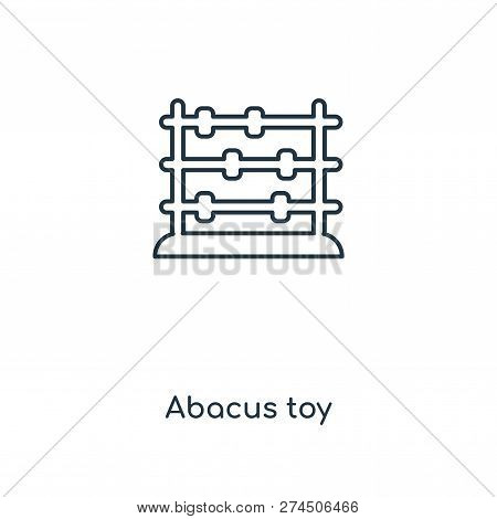 Abacus Toy Icon In Trendy Design Style. Abacus Toy Icon Isolated On White Background. Abacus Toy Vec