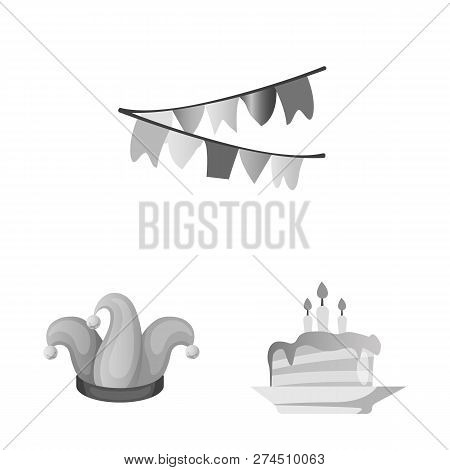 Isolated Object Of Party And Birthday Icon. Set Of Party And Celebration Stock Vector Illustration.