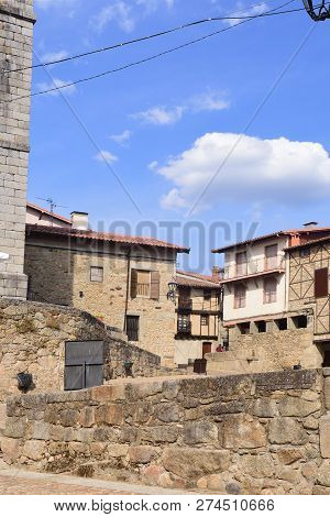 Llano De La Iglesia Square,  Miranda Del Castanar; Sierra De Francia Nature Reserve; Salamanca Provi