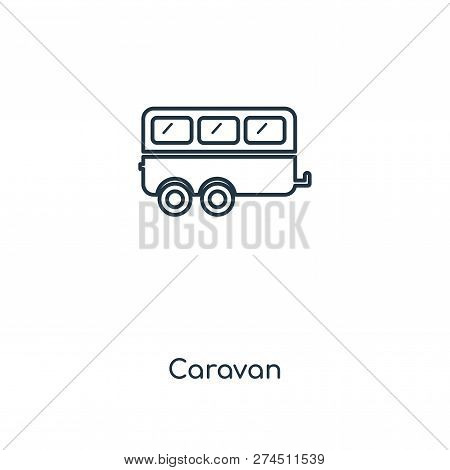 Caravan Icon In Trendy Design Style. Caravan Icon Isolated On White Background. Caravan Vector Icon 