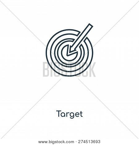 Target Icon In Trendy Design Style. Target Icon Isolated On White Background. Target Vector Icon Sim
