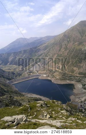 View Of The Dam Of Sallente,lleida Province, Catalonia, Spain,