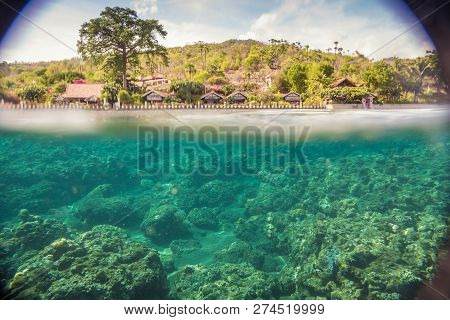Scenic View Of  Amed Beach, Bali, Indonesia