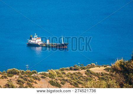 A Major Oil Storage And Terminal Facility, Located On The Small Island Of Aghios Pavlos, Saint Paul,