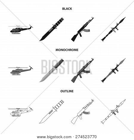 Vector Design Of Weapon And Gun Symbol. Collection Of Weapon And Army Vector Icon For Stock.