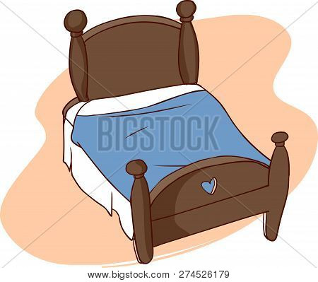 Vector - Kid Bed, Illustration In Vector Format