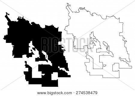 Tucson City (united States Cities, United States Of America, Usa City) Map Vector Illustration, Scri