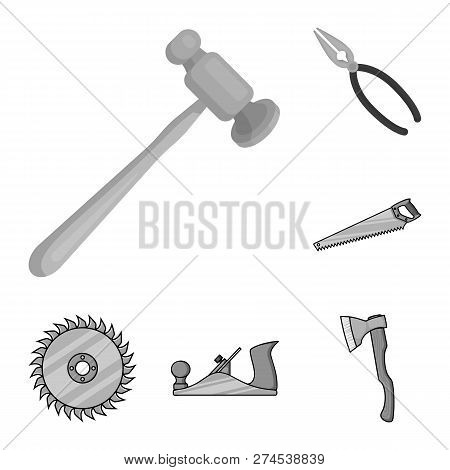 Vector Illustration Of Tool And Construction Logo. Collection Of Tool And Carpentry Vector Icon For 