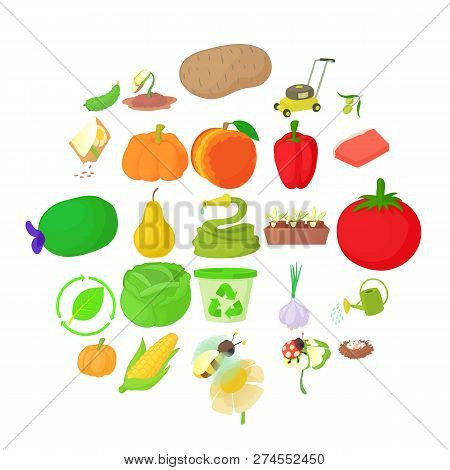 Arboriculture Icons Set. Cartoon Set Of 25 Arboriculture Icons For Web Isolated On White Background