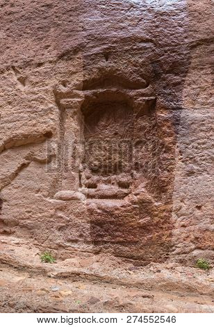 Wadi Musa, Jordan, December 06, 2018 : The Old Nabatean Grave At The Canyon Leading To Petra - The C