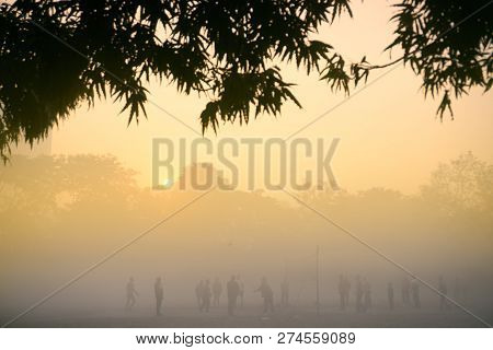 Sunrise At Kolkata Maidan.