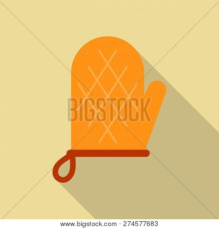 Oven Glove Icon. Flat Illustration Of Oven Glove Icon For Web Design