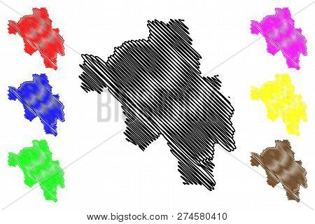 Bago Region (administrative Divisions Of Myanmar, Republic Of The Union Of Myanmar, Burma) Map Vecto