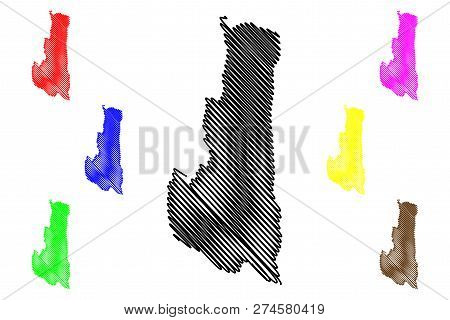 Chin State (administrative Divisions Of Myanmar, Republic Of The Union Of Myanmar, Burma) Map Vector