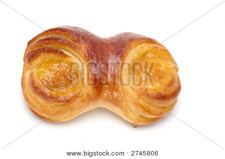 Un petit pain avec de la confiture