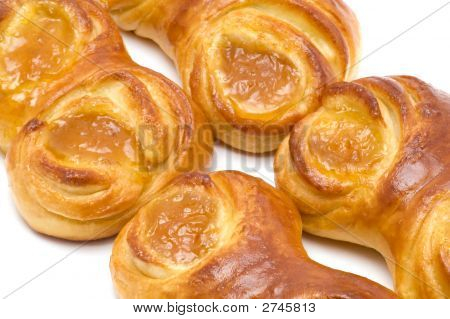 Petit pain avec confiture Macro