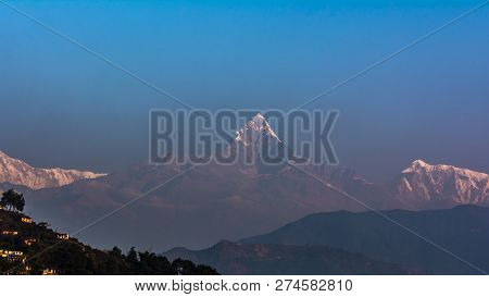 Annapurna Machapuchre (fish Tail) Mountain View From Pokhara
