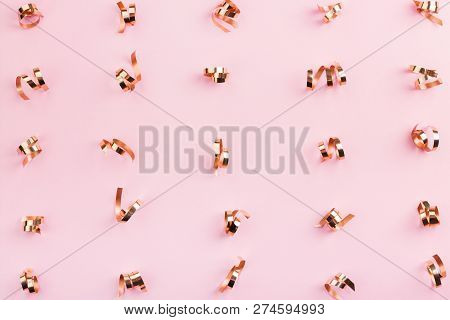 Christmas And New Year's Day Festive Decoration. Flat Lay.