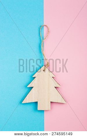 Christmas And New Year's Day Festive Decoration. Flat Lay.