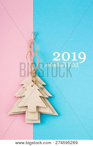 Christmas And New Year's Day Festive Decoration. Flat Lay.