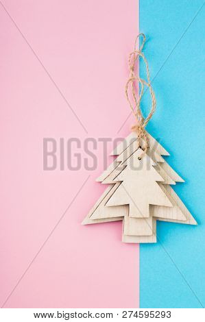 Christmas And New Year's Day Festive Decoration. Flat Lay.