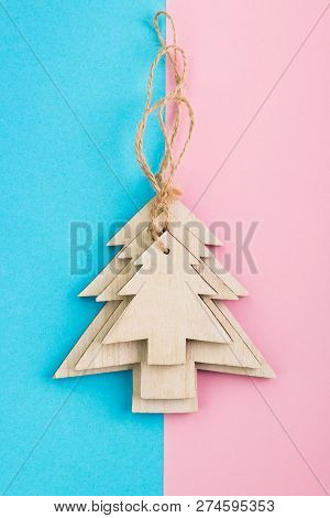 Christmas And New Year's Day Festive Decoration. Flat Lay.