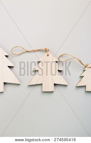 Christmas And New Year's Day Festive Decoration. Flat Lay.