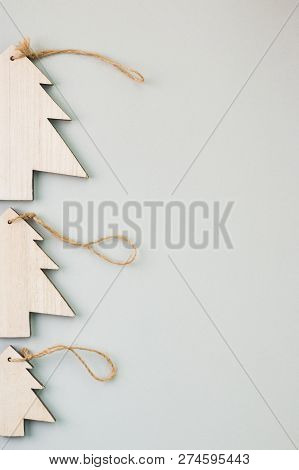 Christmas And New Year's Day Festive Decoration. Flat Lay.