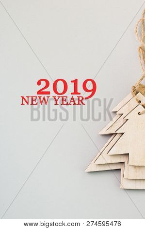 Christmas And New Year's Day Festive Decoration. Flat Lay.