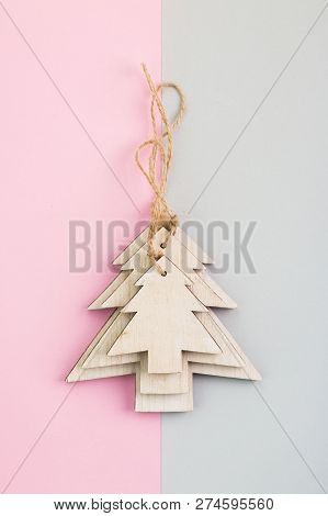 Christmas And New Year's Day Festive Decoration. Flat Lay.