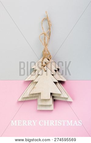 Christmas And New Year's Day Festive Decoration. Flat Lay.