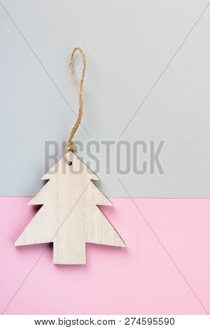 Christmas And New Year's Day Festive Decoration. Flat Lay.