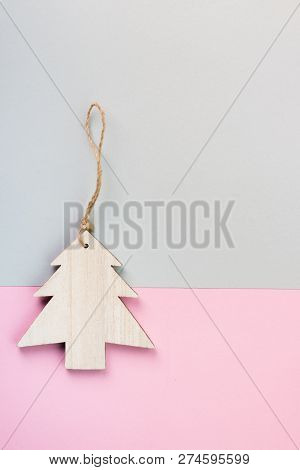 Christmas And New Year's Day Festive Decoration. Flat Lay.
