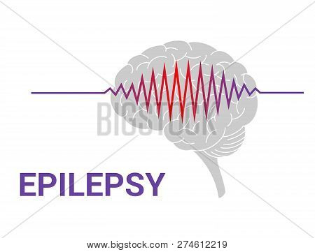Epilepsy Vector Icon Isolated On A White Background.