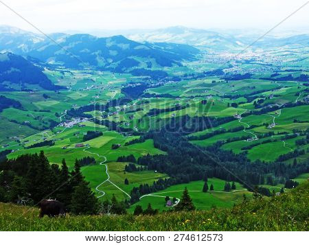 Panoramic View Of Schwende And Appenzell - Canton Of Appenzell Innerrhoden, Switzerland