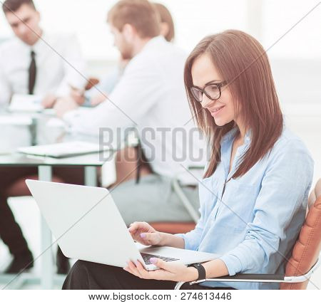 Leading Lawyer Of The Company On Background, Business Meeting Business Partners