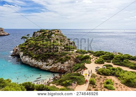 Cala Sa Almunia Bay Path Mediterranean Sea Forest