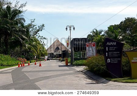 Sepang, Selangor,malaysia- July 29,2018 : Main Entrance Gate To Avani Sepang Goldcoast Resort Locate