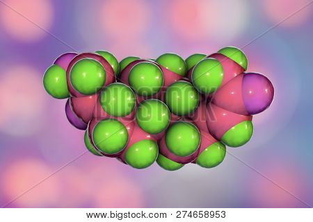 Molecule Of Aldosterone Hormone, 3d Illustration. It Is Mineralocorticoid Hormone Produced By Adrena