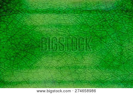 Closeup Green Celadon Ceramic Texture Background Vintage Style