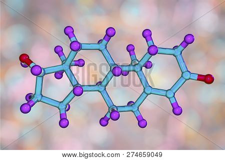Testosterone, A Primary Sex Hormone In Men And An Anabolic Steroid, 3d Illustration. It Is Responsib