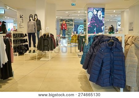ROME, ITALY - CIRCA NOVEMBER, 2017: interior shot of OVS shop in Rome. 