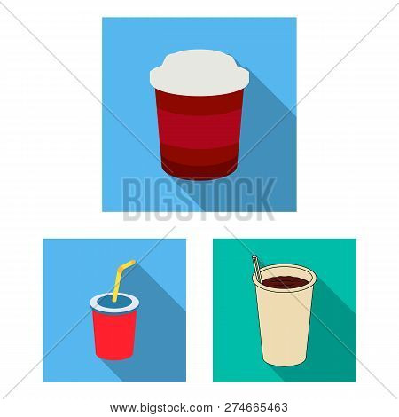 Vector Illustration Of Coffee And Cup Icon. Collection Of Coffee And Hot Stock Vector Illustration.