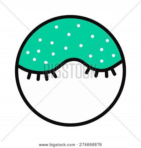 Lashes And Sleeping Mask Hand Drawn Logotype