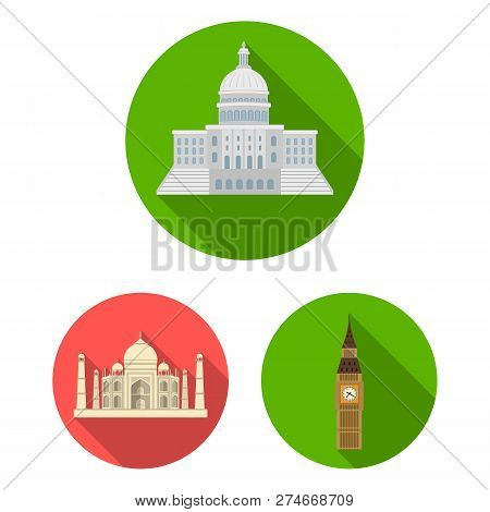 Vector Illustration Of Building And City Sign. Set Of Building And Business Vector Icon For Stock.