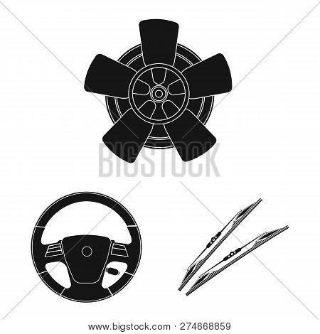 Vector Design Of Auto And Part Sign. Set Of Auto And Car Vector Icon For Stock.