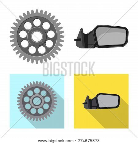Vector Design Of Auto And Part Icon. Collection Of Auto And Car Vector Icon For Stock.