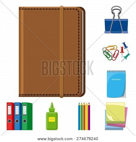 Vector Illustration Of Office And Supply Logo. Set Of Office And School Stock Vector Illustration.