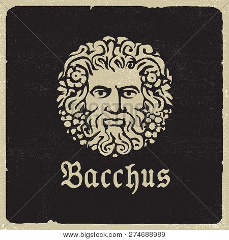 Vector Illustrated Graphic Of The Bacchus Head In A Vintage Style