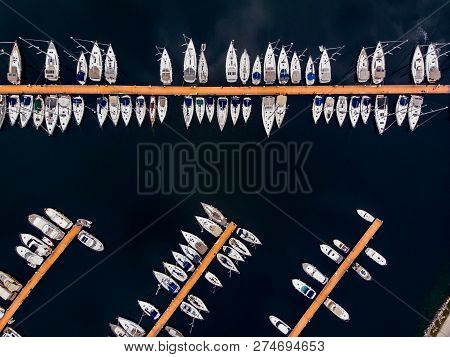 Aerial Drone View Of Pendik Marina Istanbul Seaside